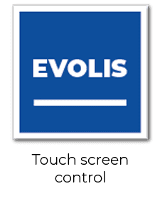 Evolis Touch screen control for IPSO compact soft-mount commercial washer