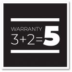 IPSO's 3+2 warranty logo
