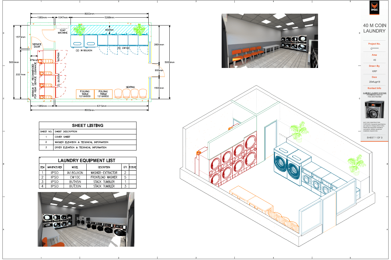 IPSO Laundry Construction Drawing Service